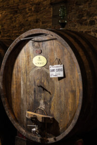 Large format barrel at Vignamaggio